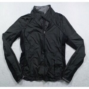 Lululemon Jacket Womens Size 4 Black Essential Full Zip Running Lightweight
